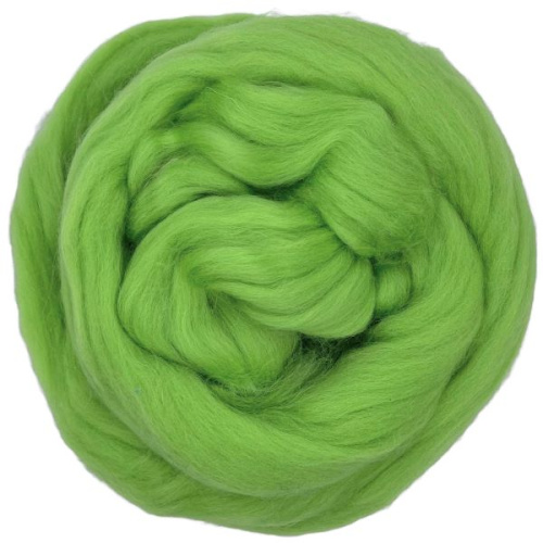 Купить пряжу ТРОИЦКАЯ Гребенная лента цвет 793-Ярк.салат производства фабрики ТРОИЦКАЯ