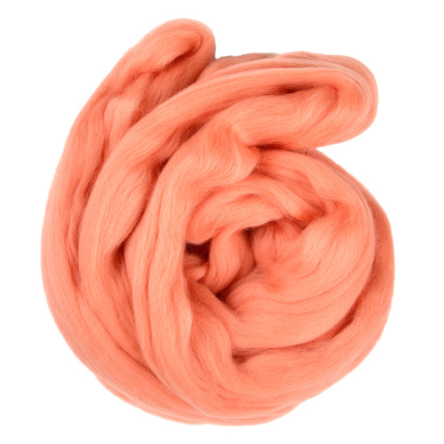 Купить пряжу ТРОИЦКАЯ Гребенная лента цвет 97-Апельсин производства фабрики ТРОИЦКАЯ