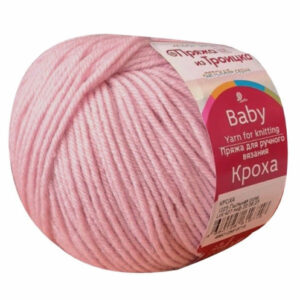 Купить пряжу ТРОИЦКАЯ Кроха цвет 1225-Пыльная роза производства фабрики ТРОИЦКАЯ