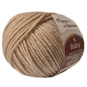 Купить пряжу ТРОИЦКАЯ Кроха цвет 124-Песочный производства фабрики ТРОИЦКАЯ