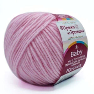 Купить пряжу ТРОИЦКАЯ Кроха цвет 180-Св.бегония производства фабрики ТРОИЦКАЯ