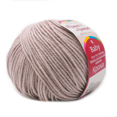 Купить пряжу ТРОИЦКАЯ Кроха цвет 181-Жемчуг производства фабрики ТРОИЦКАЯ