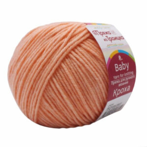 Купить пряжу ТРОИЦКАЯ Кроха цвет 265-Розовый персик производства фабрики ТРОИЦКАЯ