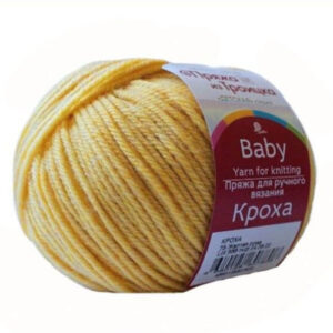 Купить пряжу ТРОИЦКАЯ Кроха цвет 75-Желтая роза производства фабрики ТРОИЦКАЯ