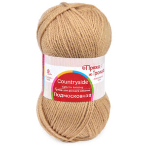 Купить пряжу ТРОИЦКАЯ Подмосковная цвет 124-Песочный производства фабрики ТРОИЦКАЯ