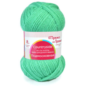 Купить пряжу ТРОИЦКАЯ Подмосковная цвет 193-Св.салат производства фабрики ТРОИЦКАЯ