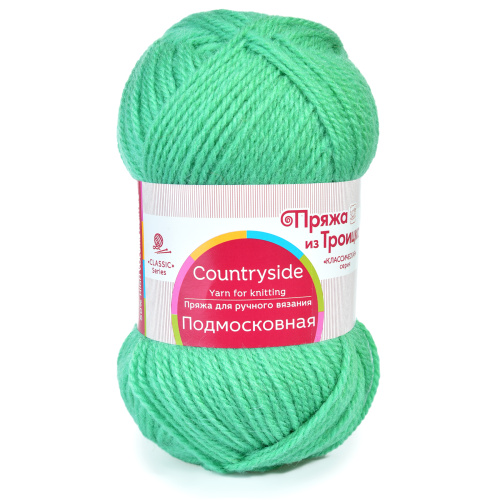 Купить пряжу ТРОИЦКАЯ Подмосковная цвет 193-Св.салат производства фабрики ТРОИЦКАЯ