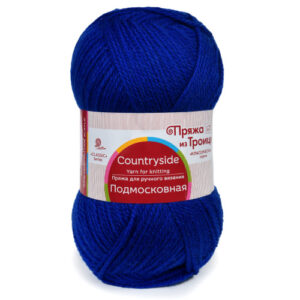 Купить пряжу ТРОИЦКАЯ Подмосковная цвет 26-Василёк производства фабрики ТРОИЦКАЯ