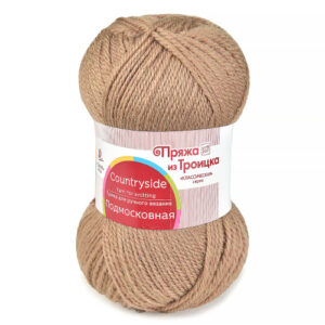 Купить пряжу ТРОИЦКАЯ Подмосковная цвет 270-Мокрый песок производства фабрики ТРОИЦКАЯ