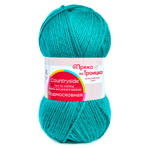 Купить пряжу ТРОИЦКАЯ Подмосковная цвет 335-Изумруд производства фабрики ТРОИЦКАЯ
