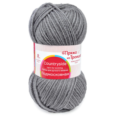 Купить пряжу ТРОИЦКАЯ Подмосковная цвет 48-Серый производства фабрики ТРОИЦКАЯ