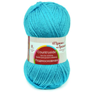Купить пряжу ТРОИЦКАЯ Подмосковная цвет 583-Бирюза производства фабрики ТРОИЦКАЯ