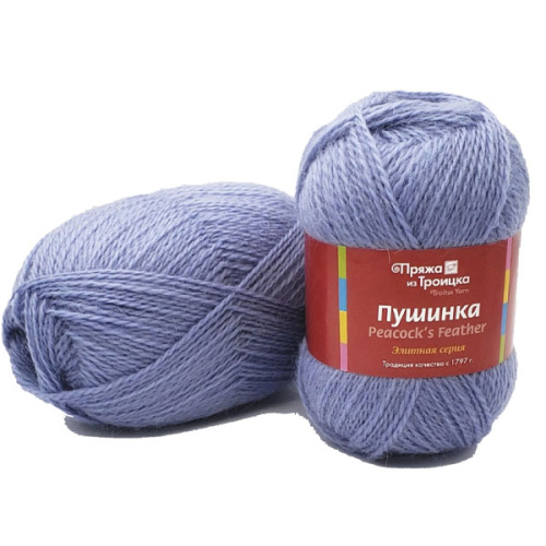 Купить пряжу ТРОИЦКАЯ Пушинка цвет 39-Серо-голубой производства фабрики ТРОИЦКАЯ
