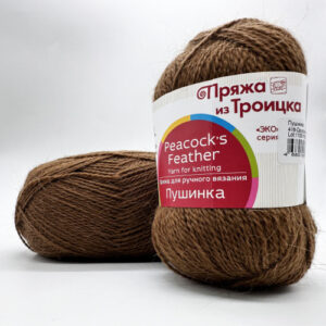 Купить пряжу ТРОИЦКАЯ Пушинка цвет 416-Св.коричневый производства фабрики ТРОИЦКАЯ