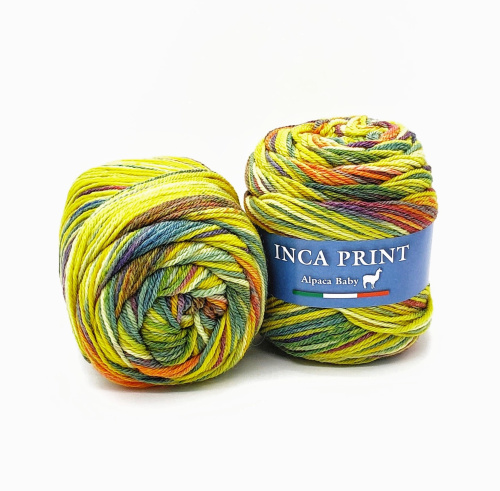 Купить пряжу FILATURA DI CROSA INCA PRINT цвет 101 производства фабрики FILATURA DI CROSA