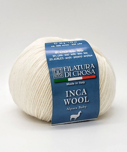 Купить пряжу FILATURA DI CROSA INCA WOOL цвет 02 производства фабрики FILATURA DI CROSA