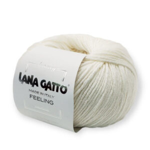 Купить пряжу LANA GATTO FEELING цвет 10001 производства фабрики LANA GATTO