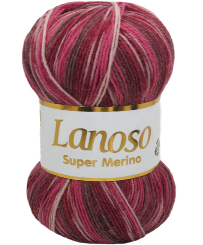 Купить пряжу LANOSO SUPER MERINO цвет 606 производства фабрики LANOSO