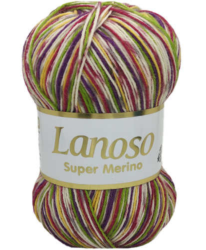 Купить пряжу LANOSO SUPER MERINO цвет 608 производства фабрики LANOSO