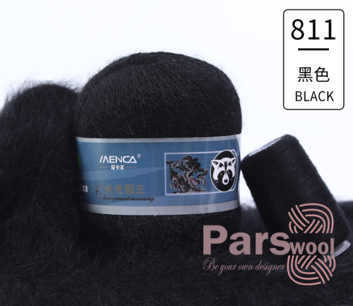 Купить пряжу Menca Пух Норки Синяя Этикетка цвет 811 производства фабрики Menca