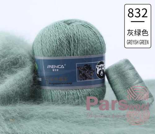 Купить пряжу Menca Пух Норки Синяя Этикетка цвет 832 производства фабрики Menca