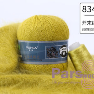 Купить пряжу Menca Пух Норки Синяя Этикетка цвет 834 производства фабрики Menca