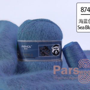 Купить пряжу Menca Пух Норки Синяя Этикетка цвет 874 производства фабрики Menca