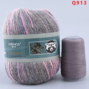 Купить пряжу Menca Пух Норки Синяя Этикетка цвет 913 производства фабрики Menca