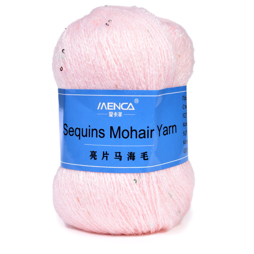 Купить пряжу Menca Sequins Mohair Yarn цвет 02 производства фабрики Menca