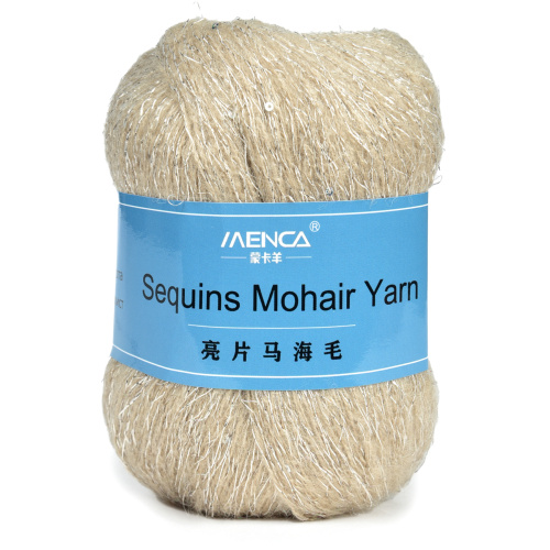 Купить пряжу Menca Sequins Mohair Yarn цвет 05 производства фабрики Menca