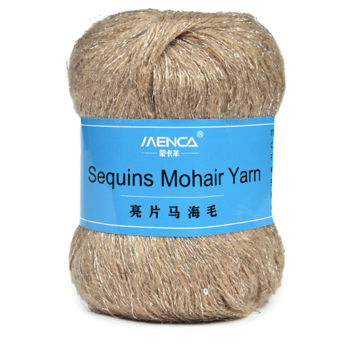 Купить пряжу Menca Sequins Mohair Yarn цвет 06 производства фабрики Menca