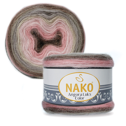 Купить пряжу NAKO ANGORA LUKS COLOR цвет 81911 производства фабрики NAKO