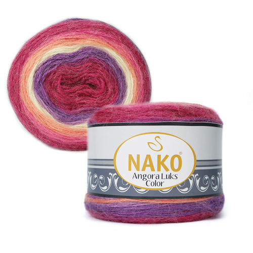 Купить пряжу NAKO ANGORA LUKS COLOR цвет 81917 производства фабрики NAKO