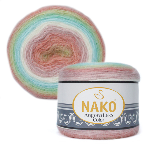 Купить пряжу NAKO ANGORA LUKS COLOR цвет 81919 производства фабрики NAKO