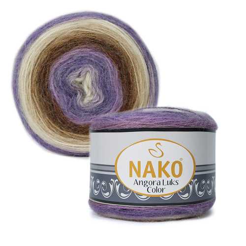 Купить пряжу NAKO ANGORA LUKS COLOR цвет 81921 производства фабрики NAKO