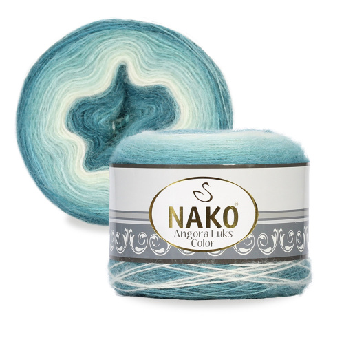 Купить пряжу NAKO ANGORA LUKS COLOR цвет 82364 производства фабрики NAKO
