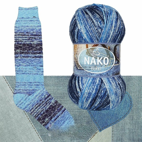 Купить пряжу NAKO BOHO KONSEPT цвет 32485 производства фабрики NAKO