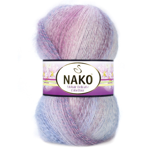 Купить пряжу NAKO MOHAIR DELICATE COLOR FLOW цвет 75718 производства фабрики NAKO