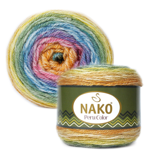 Купить пряжу NAKO PERU COLOR цвет 32190 производства фабрики NAKO
