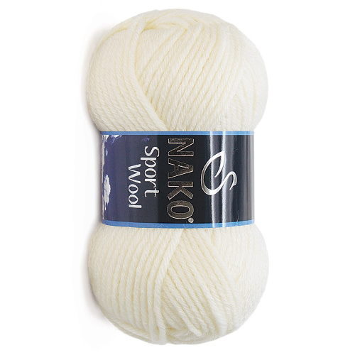 Купить пряжу NAKO SPORT WOOL цвет 300 производства фабрики NAKO