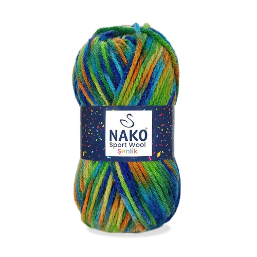 Купить пряжу NAKO SPORT WOOL SENLIK цвет 87733 производства фабрики NAKO