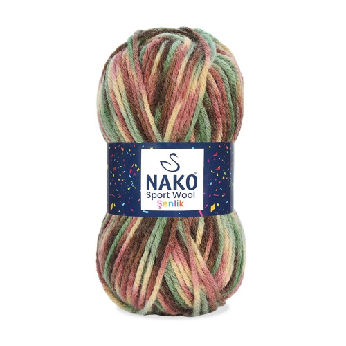 Купить пряжу NAKO SPORT WOOL SENLIK цвет 87739 производства фабрики NAKO