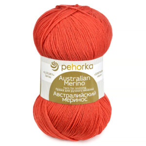 Купить пряжу ПЕХОРСКИЙ ТЕКСТИЛЬ Австралийский Меринос цвет 189-Ярко-оранжевый производства фабрики ПЕХОРСКИЙ ТЕКСТИЛЬ