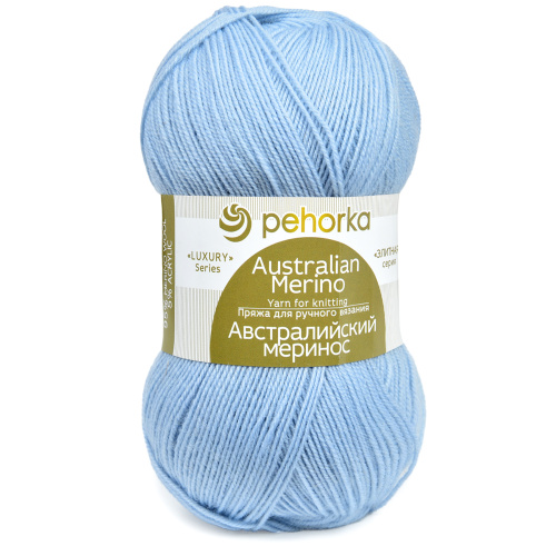 Купить пряжу ПЕХОРСКИЙ ТЕКСТИЛЬ Австралийский Меринос цвет 195-Незабудка производства фабрики ПЕХОРСКИЙ ТЕКСТИЛЬ