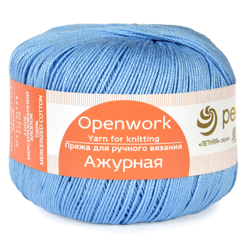Купить пряжу ПЕХОРСКИЙ ТЕКСТИЛЬ Ажурная цвет 05-Голубой производства фабрики ПЕХОРСКИЙ ТЕКСТИЛЬ