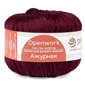 Купить пряжу ПЕХОРСКИЙ ТЕКСТИЛЬ Ажурная цвет 07-Бордо производства фабрики ПЕХОРСКИЙ ТЕКСТИЛЬ