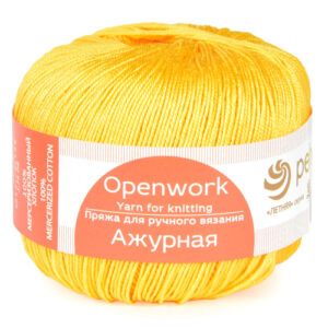Купить пряжу ПЕХОРСКИЙ ТЕКСТИЛЬ Ажурная цвет 12-Желток производства фабрики ПЕХОРСКИЙ ТЕКСТИЛЬ