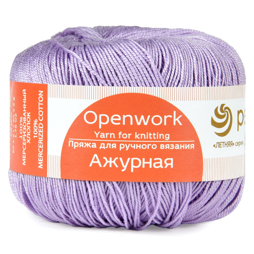 Купить пряжу ПЕХОРСКИЙ ТЕКСТИЛЬ Ажурная цвет 22-Сирень производства фабрики ПЕХОРСКИЙ ТЕКСТИЛЬ