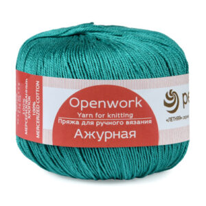 Купить пряжу ПЕХОРСКИЙ ТЕКСТИЛЬ Ажурная цвет 511-Зелёнка производства фабрики ПЕХОРСКИЙ ТЕКСТИЛЬ