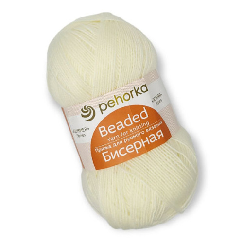 Купить пряжу ПЕХОРСКИЙ ТЕКСТИЛЬ Бисерная цвет 166-Суровый производства фабрики ПЕХОРСКИЙ ТЕКСТИЛЬ